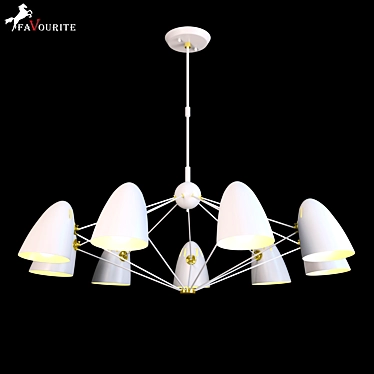 Metallic Chandelier: Elegant and Versatile 3D model image 1 