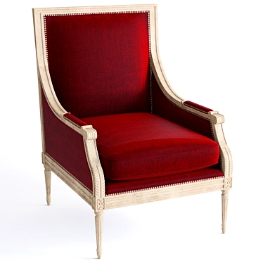 Canyon Red Chair: Luxurious and Comfortable 3D model image 1 