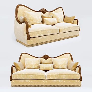 AICO Plush Colonial Sofa 3D model image 1 