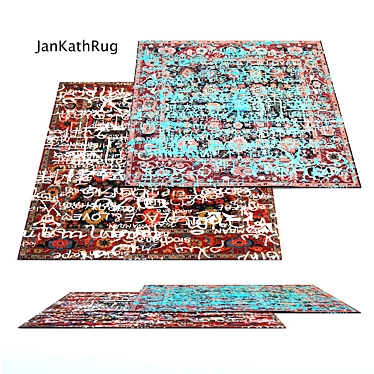 Classic Bidjar Waterloo Peace Rug 3D model image 1 