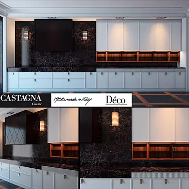 Castagna Cucine Deco: Elegant Art-Deco Kitchen 3D model image 1 