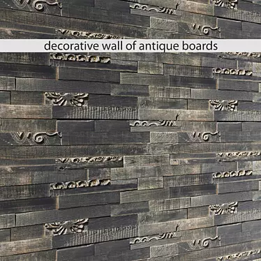 Antik Wood Wall: Timeless Tile Model 3D model image 1 