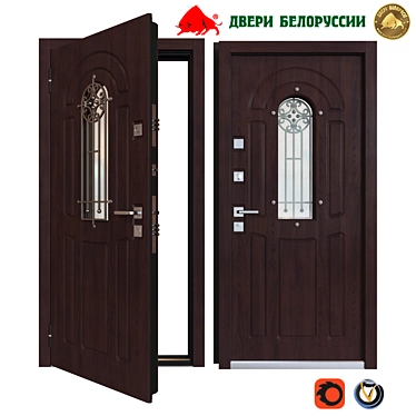 Flora Metal Door: Premium Quality and Design 3D model image 1 