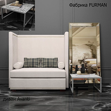 Avanti Sofa: Furman Factory Luxury 3D model image 1 