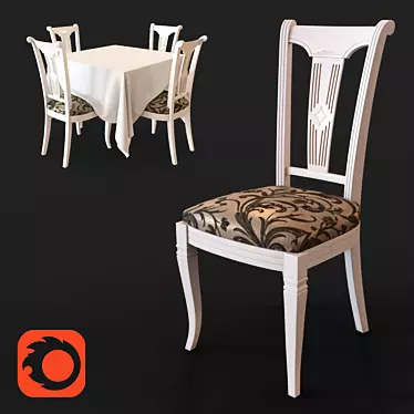 Luxurious Classic Chair CM-11 by TehKomPro 3D model image 1 