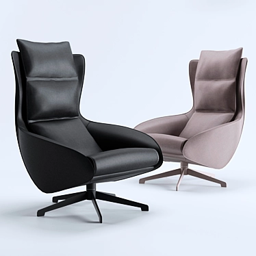 Luxurious Cassina Cab Lounge Chair 3D model image 1 