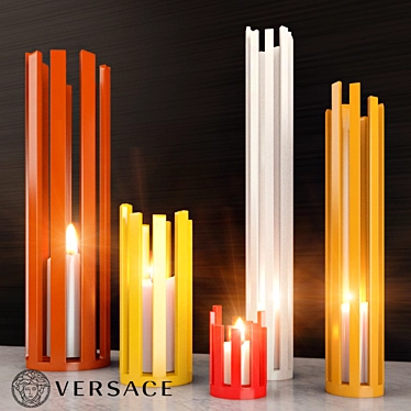 Stylish Versace Candle 3D model image 1 