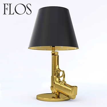 FLOS Gun Lamp: Sleek Bedside Lighting 3D model image 1 