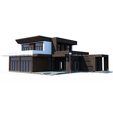 Modern Home Design: House v5 3D model image 1 