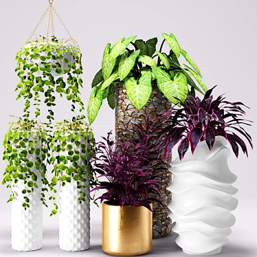 Botanical Beauties: Potted Plants 3D model image 1 