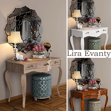 Elegant Lira Dressing Table 3D model image 1 