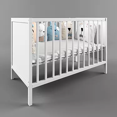 Ikea Sundvik Baby Bed - Stylish and Functional 3D model image 1 