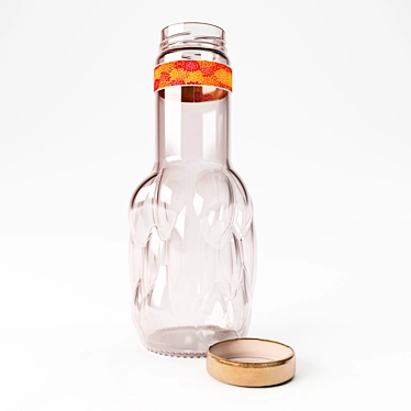 Sleek Glass Jar, 1L 3D model image 1 