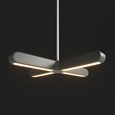 Sleek Crosshairs Pendant Light 3D model image 1 