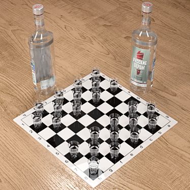 Sturdy Checkers Set 3D model image 1 
