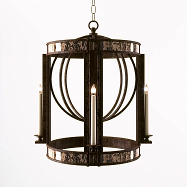 Aged Iron Kate Pendant Light 3D model image 1 