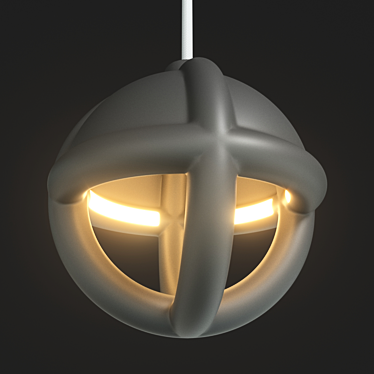 Elegant Cube Pendant Light 3D model image 1 