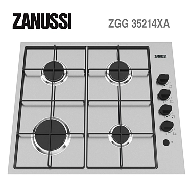 Sleek Zanussi Gas Hob: ZGG 62412XA 3D model image 1 