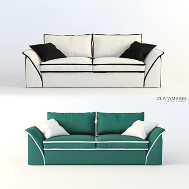 Zlatamebel Nieri 240 - Modern and Spacious Sofa 3D model image 1 