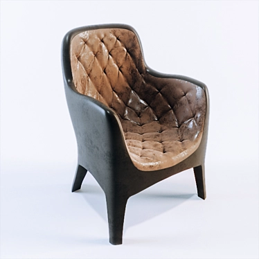 Luxury Leather Chair Sidhu 3D model image 1 