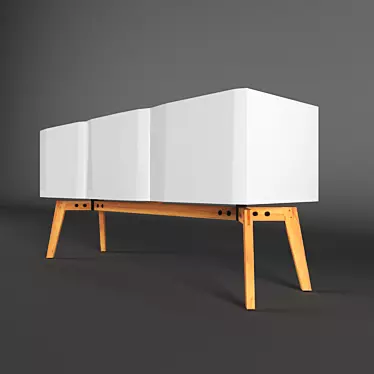 Elegant Alba Credenza 3D model image 1 