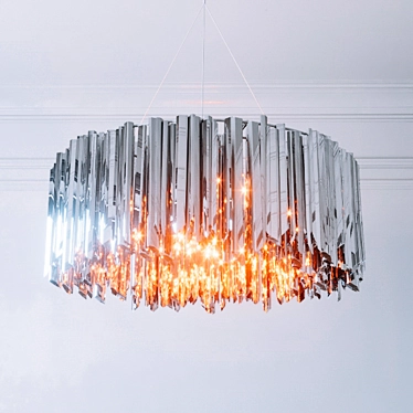 Elegant Facet Chandelier: Illuminate in Style 3D model image 1 