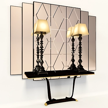 Console with mirror and lamps Transition by CASALI