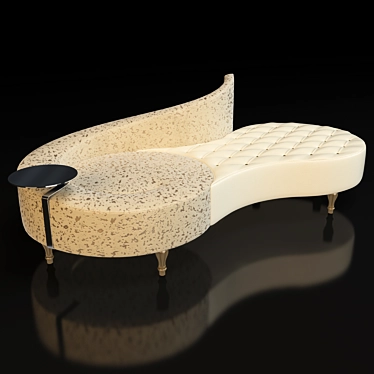 Curve Lounge Chair with Stand 3D model image 1 