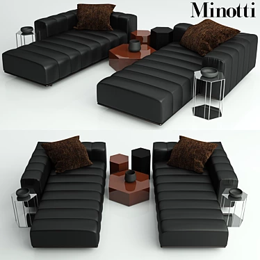 Taylor Lounge Sofa: Sleek Comfort at its Finest 3D model image 1 