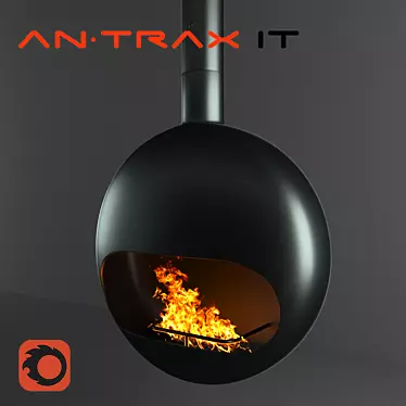 Antrax Bubble Wood Burning Fireplace 3D model image 1 