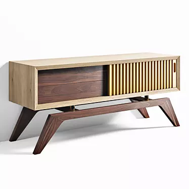 Jory Brigham Chumash - Stylish Handcrafted Wooden Console 3D model image 1 