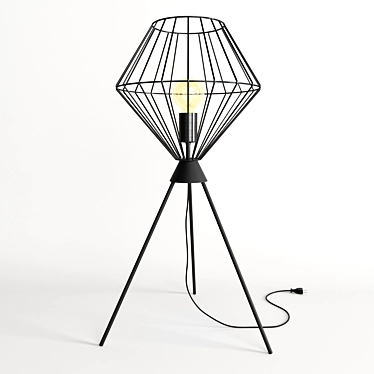 Elegant Noir Cabana Lamp 3D model image 1 