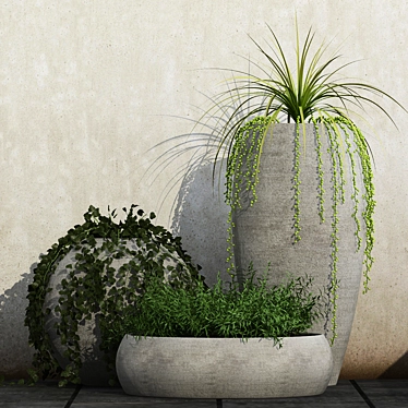 Versatile Poly Outdoor Planters 3D model image 1 