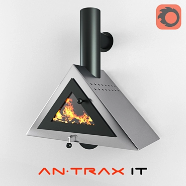 Stainless Steel Hanging Fireplace Antrax Joker 3D model image 1 