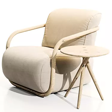 Sleek Corona Chair: Thonet 2001 3D model image 1 