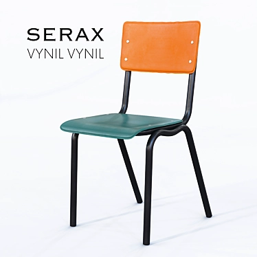 Colorful Vinyl Surfaces on School Chair - Serax Product 3D model image 1 