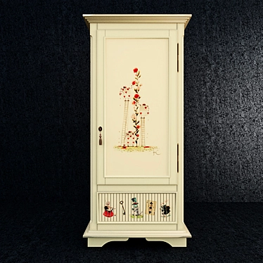 Elegant Alice Wardrobe 3D model image 1 