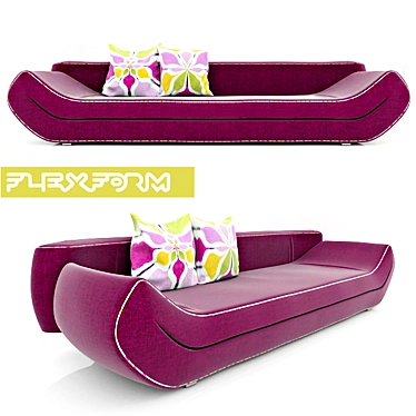 Vibrant Rainbow Sofa: Modern Elegance 3D model image 1 