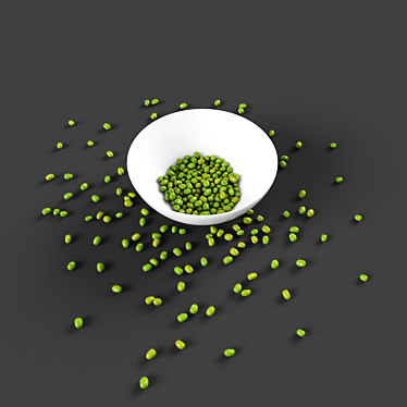 Vintage Green Bean Plant 3D model image 1 