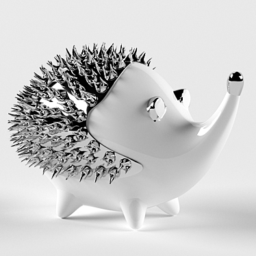 Friendly Hedgehog Figurine: Ceramic, 24cm Height 3D model image 1 