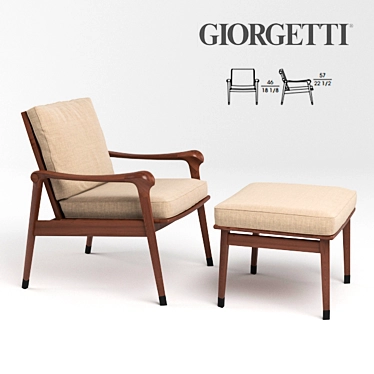 Giorgetti Denny: Sleek and Sophisticated Design 3D model image 1 