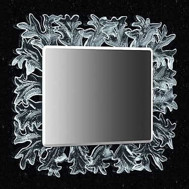 Elegant Rectangular Glass Mirror 3D model image 1 