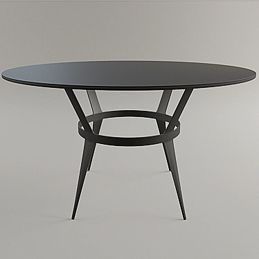 Elegant Metal Terrace Table 3D model image 1 