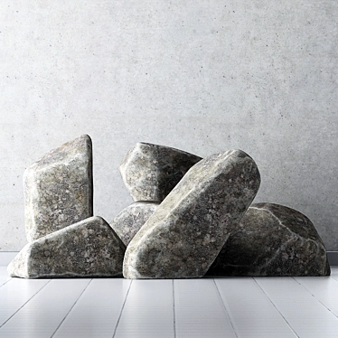 Premium Stone Chip Texture - High Resolution 3D model image 1 