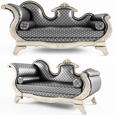 Elegant Victorian Sofa for Modern Homes 3D model image 1 