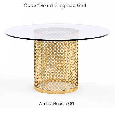 Cielo 54 Round Dining Table Gold