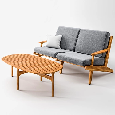 Gloster Bay Lounge Sofa Set 3D model image 1 