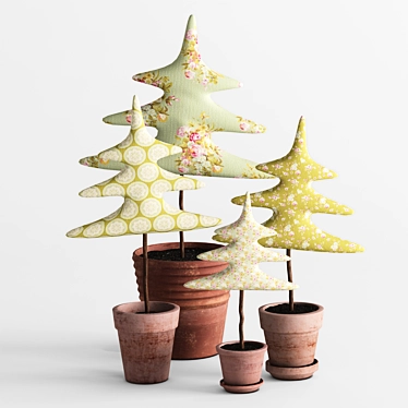Title: Tilda's Textile Christmas Trees 3D model image 1 