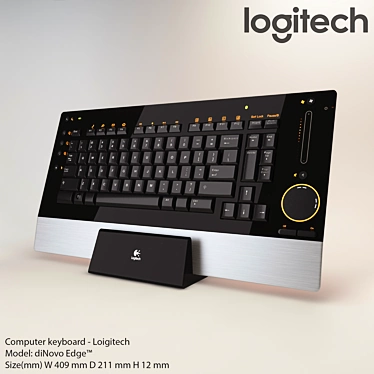 Sleek and Stylish: Logitech diNovo Edge 3D model image 1 