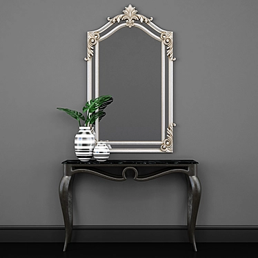 Elegant Chippendale Mirror: Timelessly Classic Design 3D model image 1 